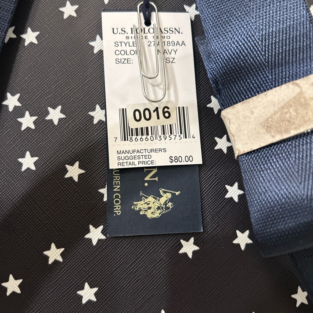 U.S. Polo Assn. Small Black and Red Star Backpack - Picture 3 of 6